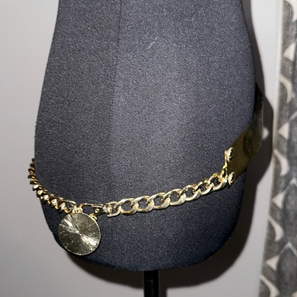 Chunky Metal Plate Chain Belt - Picture 3 of 7